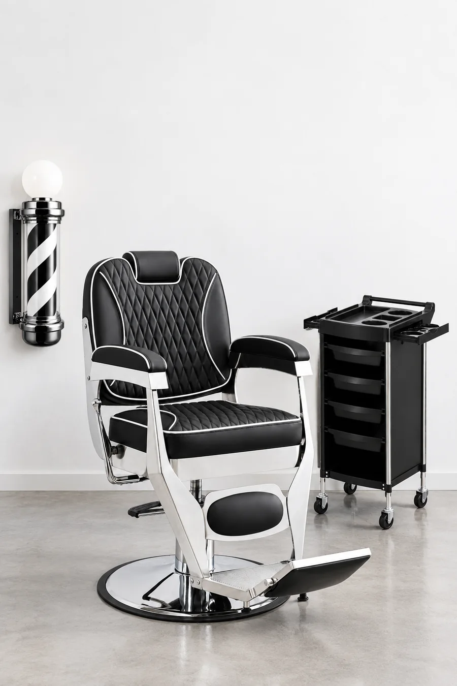 Colección barbería: Negro y plata